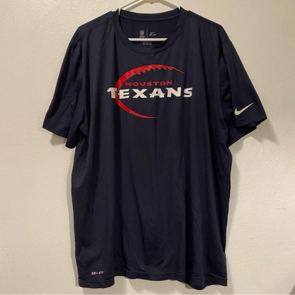 Nike Houston Texans  Shirt Adult Size XXL Tee Pullover NFL‎ Dri Fit